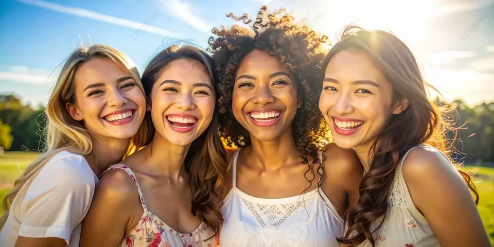 pngtree-group-of-happy-multiethnic-young-women-smiling-outdoors-in-park-on-image_20909921